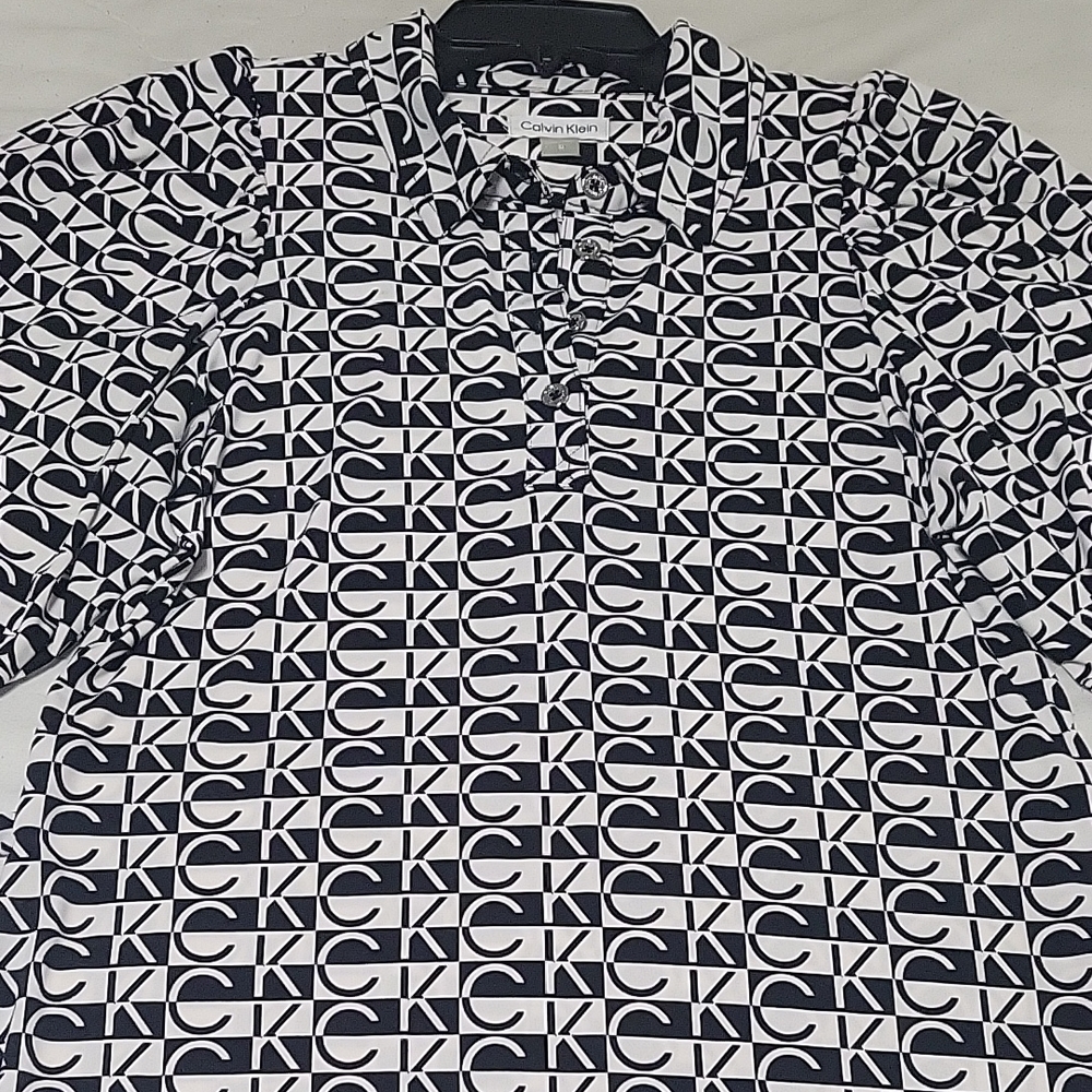 Calvin Klein Monogram Black and White Dress Size 10